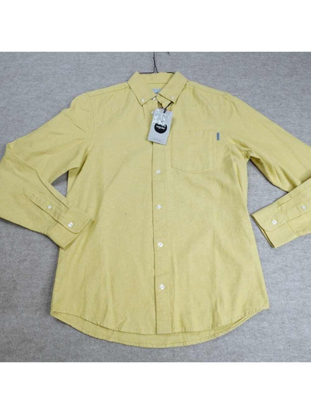 Carhartt WIP Mens Shirt XS Yellow Solid Button Down Oxford Dalton NEW